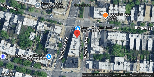 Aerial map of 1377 BEDFORD AVENUE, Brooklyn
