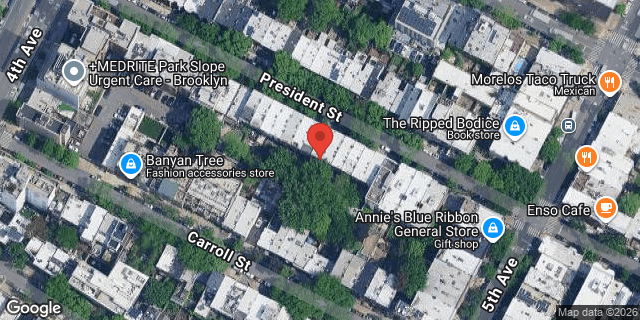 Aerial map of 628 PRESIDENT STREET, Brooklyn