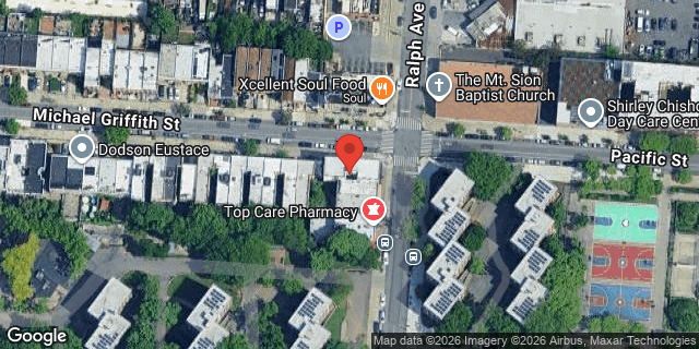 Aerial map of 374 RALPH AVENUE, Brooklyn