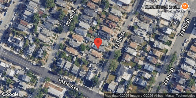 Aerial map of 134-34 227 STREET, Queens