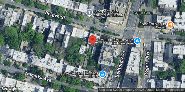 Aerial map of 1004 BERGEN STREET, Brooklyn