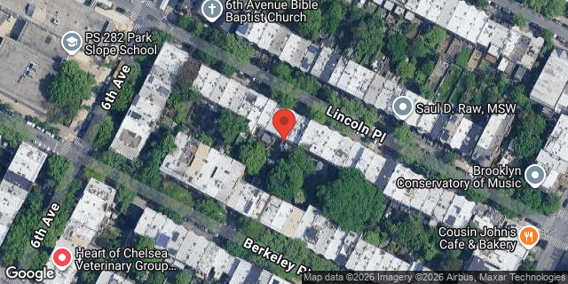 Aerial map of 116 LINCOLN PLACE, Brooklyn