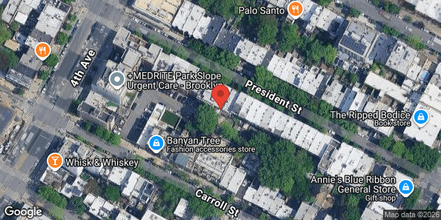 Aerial map of 612 PRESIDENT STREET, Brooklyn