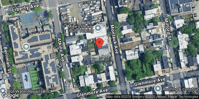 Aerial map of 128 MONTAUK AVENUE, Brooklyn