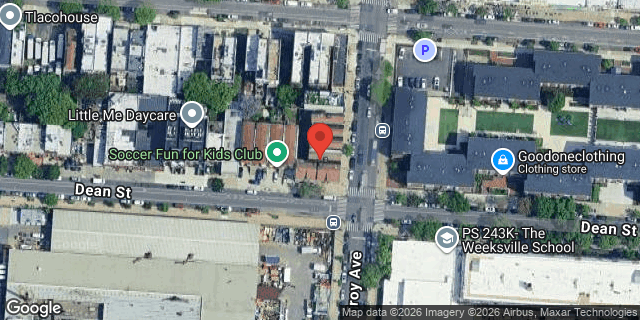 Aerial map of 98 TROY AVENUE, Brooklyn