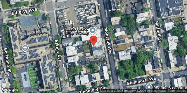 Aerial map of 126 MONTAUK AVENUE, Brooklyn