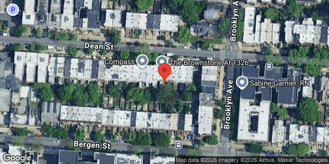Aerial map of 1326 DEAN STREET, Brooklyn