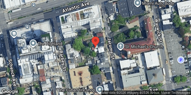 Aerial map of 224 JEROME STREET, Brooklyn