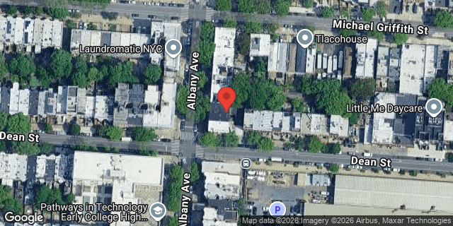 Aerial map of 123 ALBANY AVENUE, Brooklyn