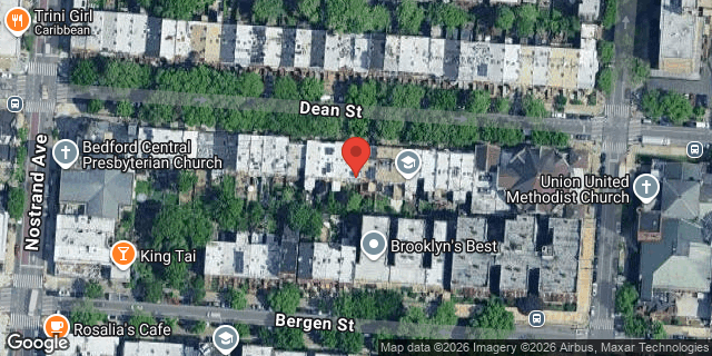 Aerial map of 1238 DEAN STREET, Brooklyn
