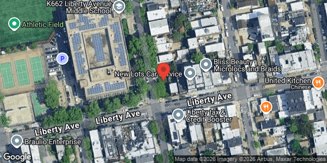 Aerial map of LIBERTY AVENUE, Brooklyn