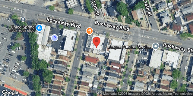 Aerial map of 114-06 ROCKAWAY BOULEVARD, Queens