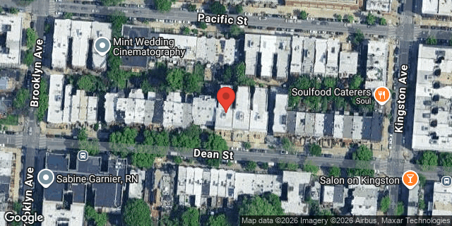 Aerial map of 1383 DEAN STREET, Brooklyn