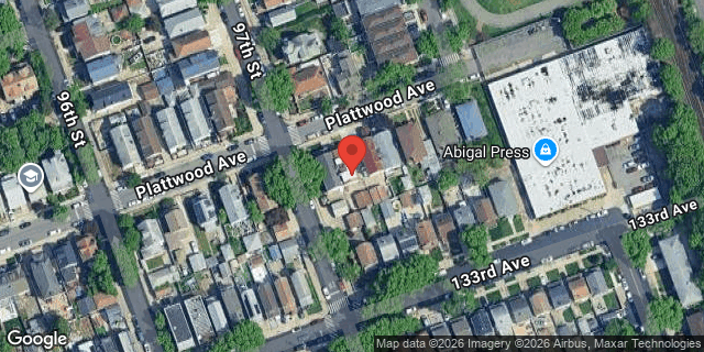 Aerial map of 97-04 PLATTWOOD AVENUE, Queens