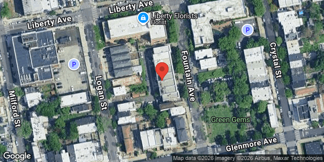 Aerial map of 138 FOUNTAIN AVENUE, Brooklyn