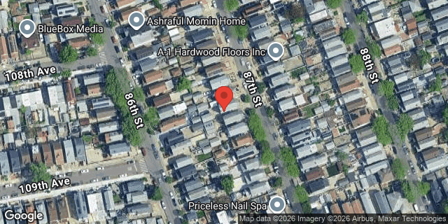 Aerial map of 107-38 87 STREET, Queens