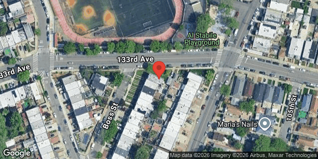 Aerial map of 133-01 BOSS STREET, Queens