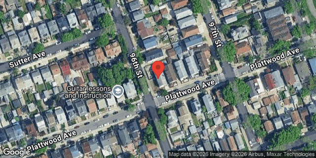 Aerial map of 96-03 PLATTWOOD AVENUE, Queens