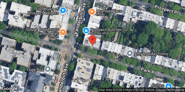 Aerial map of 671 VANDERBILT AVENUE, Brooklyn
