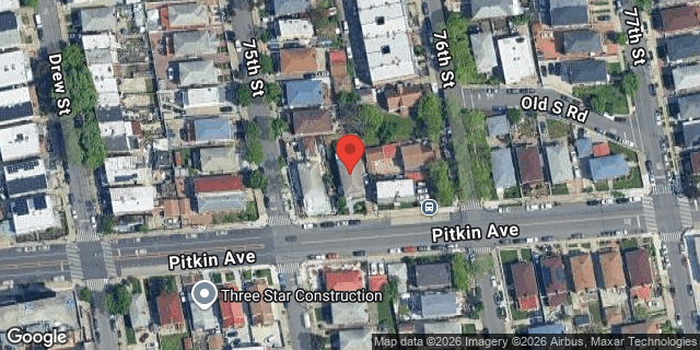 Aerial map of 75-07 PITKIN AVENUE, Queens