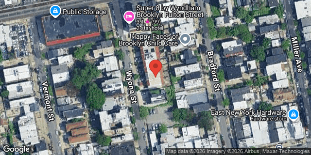 Aerial map of 99 WYONA STREET, Brooklyn