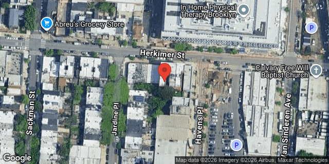 Aerial map of 1480 HERKIMER STREET, Brooklyn