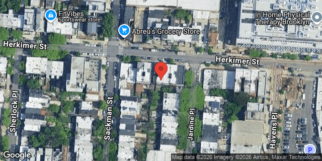 Aerial map of 1448 HERKIMER STREET, Brooklyn