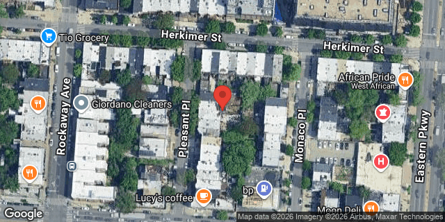 Aerial map of 11 PLEASANT PLACE, Brooklyn