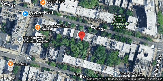 Aerial map of 1076 DEAN STREET, Brooklyn