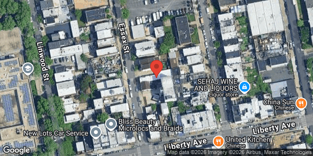 Aerial map of 289 ESSEX STREET, Brooklyn