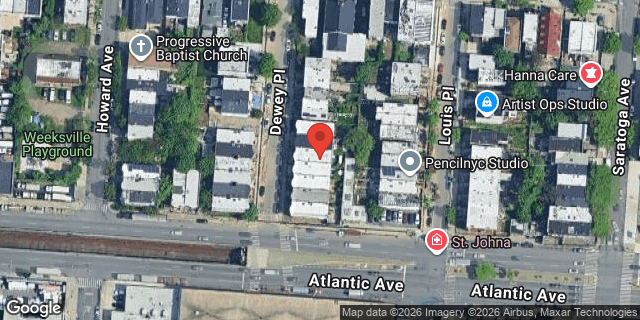 Aerial map of 23 DEWEY PLACE, Brooklyn