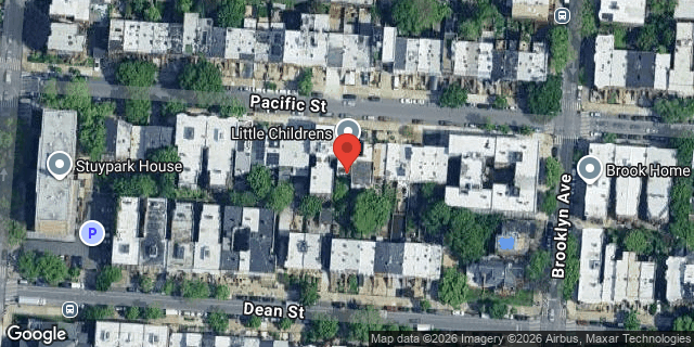 Aerial map of 1360 PACIFIC STREET, Brooklyn