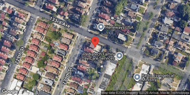 Aerial map of 133-01 230 STREET, Queens