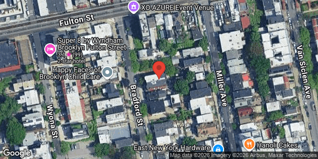 Aerial map of 97 BRADFORD STREET, Brooklyn