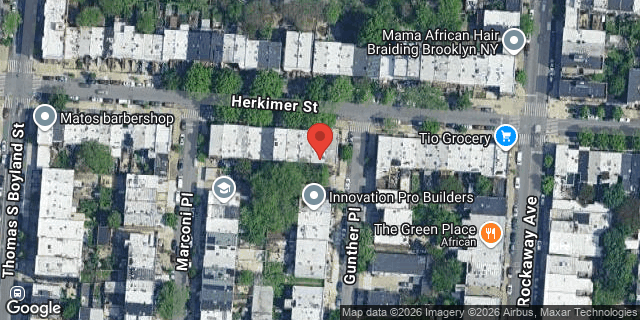 Aerial map of 1254 HERKIMER STREET, Brooklyn