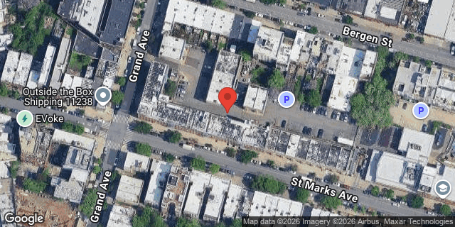 Aerial map of 597 GRAND AVENUE, Brooklyn