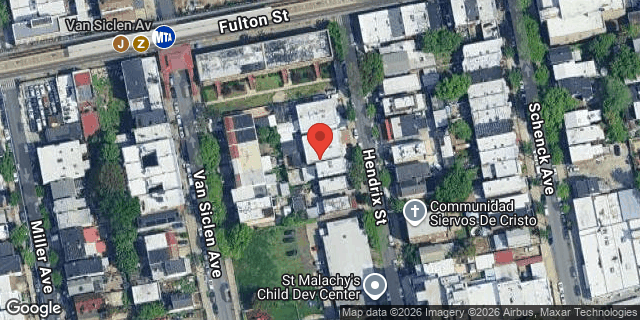 Aerial map of 196 HENDRIX STREET, Brooklyn