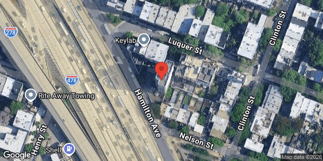 Aerial map of 100 LUQUER STREET, Brooklyn