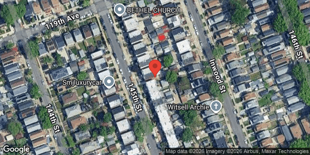 Aerial map of 119-23 145 STREET, Queens