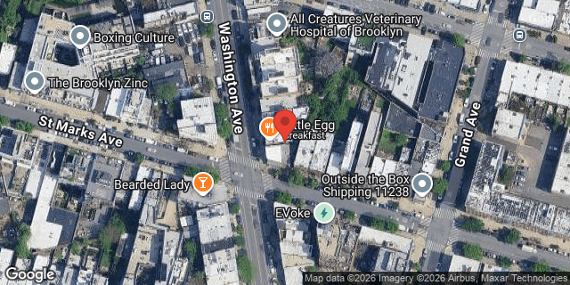 Aerial map of 657 WASHINGTON AVENUE, Brooklyn