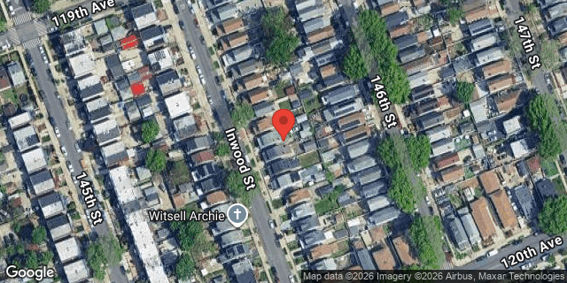 Aerial map of 119-29 INWOOD STREET, Queens