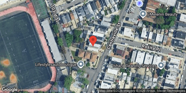 Aerial map of 109-44 CENTREVILLE STREET, Queens