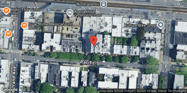 Aerial map of 1327 PACIFIC STREET, Brooklyn