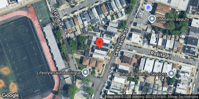 Aerial map of 109-42 CENTREVILLE STREET, Queens