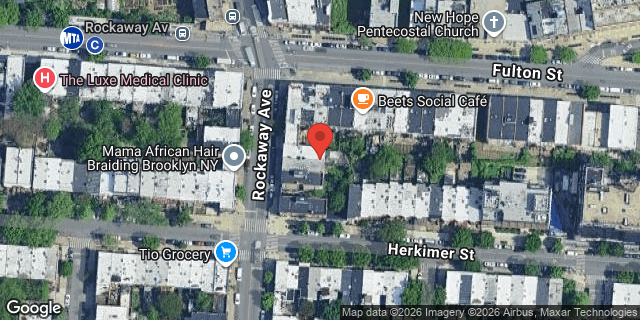 Aerial map of 143 ROCKAWAY AVENUE, Brooklyn