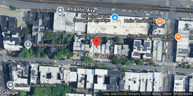 Aerial map of 1253 PACIFIC STREET, Brooklyn