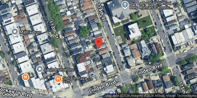 Aerial map of 111-50 114 STREET, Queens