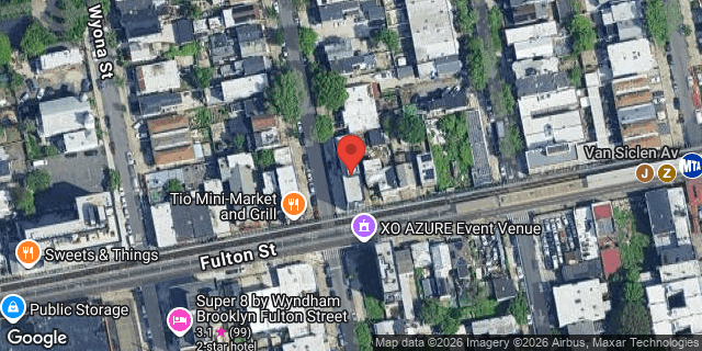 Aerial map of 2741 FULTON STREET, Brooklyn