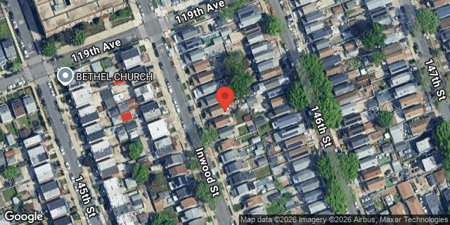 Aerial map of 119-19 INWOOD STREET, Queens