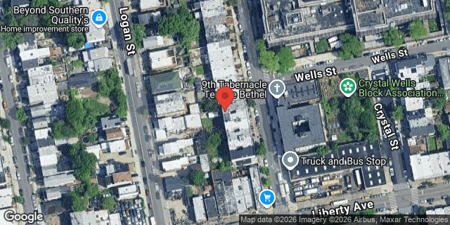 Aerial map of 86 FOUNTAIN AVENUE, Brooklyn